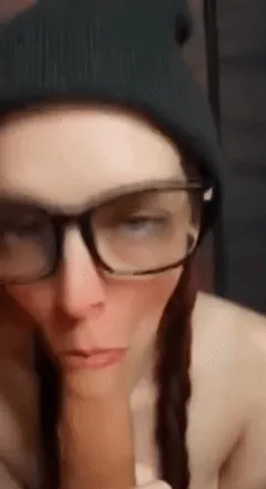 surprise pre-cum in her mouth
