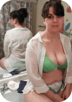 cute mature busty wife in and out of sexy bra and panties