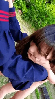japanese student got creampie attack when her want to pee in the forest