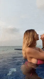 teen with huge tits in pink bikini - bxby margo