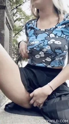 naughty babe in public