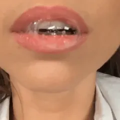 riley plays with her saliva