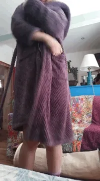 reveal with the bath robe!