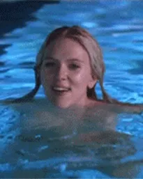scarlett johansson in the pool