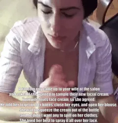 she thought he worked there, but he was gone by the time she rubbed all the cream onto her face and opened her eyes.