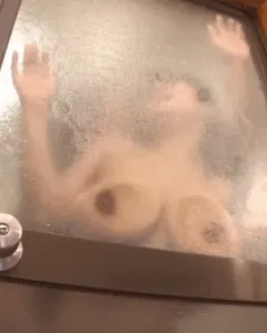 getting her big tits bouncing in the bathroom