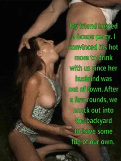 facefucking my friend's hot married mom at a party