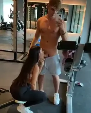 blowjob at an empty gym