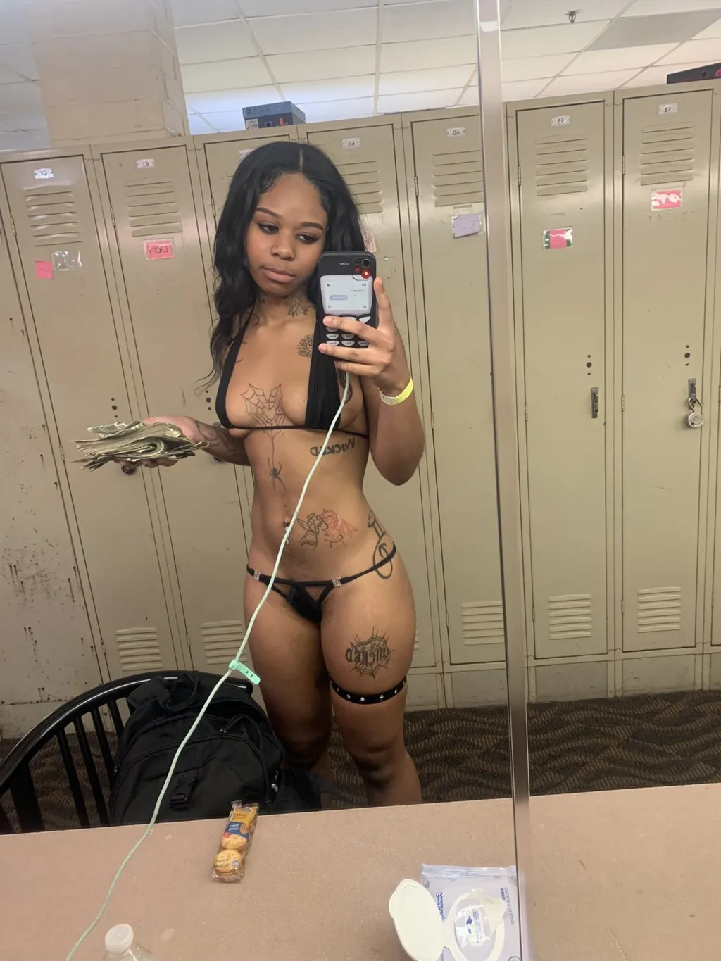 Bad Ebony Slim thick Stripper Bitch